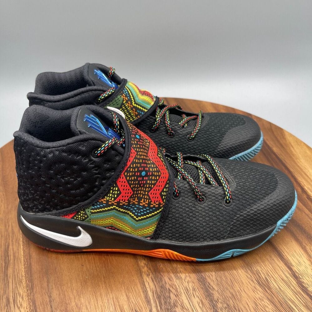Nike Kyrie 2 Shoes Boys Size 7 Y Basketball Sneakers Black History Month EUC